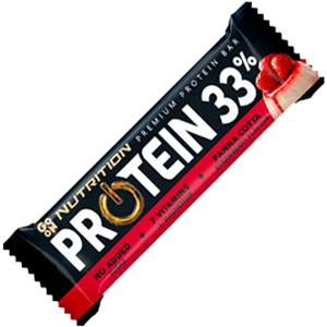 Baton proteinowy 33% panna cotta & truskawka 50g